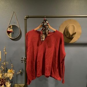 Rust red cozy sweater